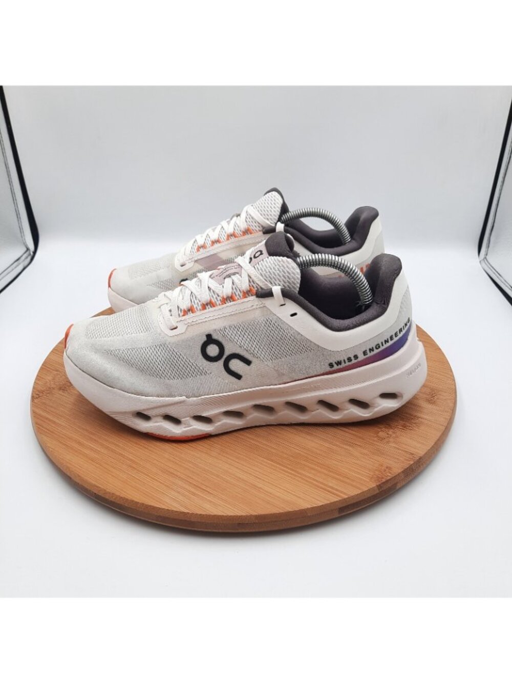 On Cloud Cloudsurfer Next Womens 6.5 Shoes White Flame Athletic Running Sneakers - Picture 3 of 12